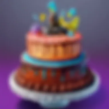 A festive birthday celebration with a Fortnite cake as the centerpiece