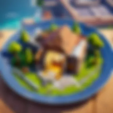 Building Structures on Fortnite Plate Fortnite Birthday Plate showcasing Building Structures