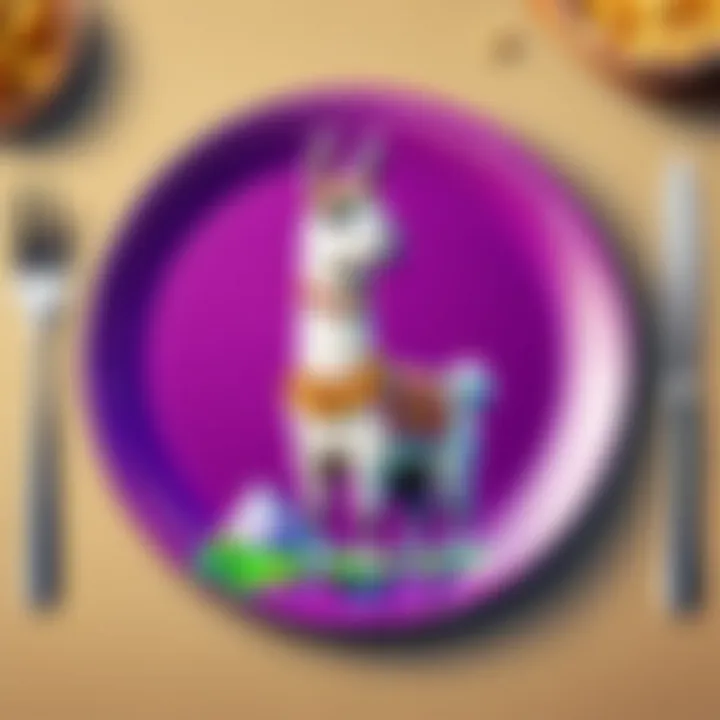Fortnite Birthday Plate featuring Loot Llamas