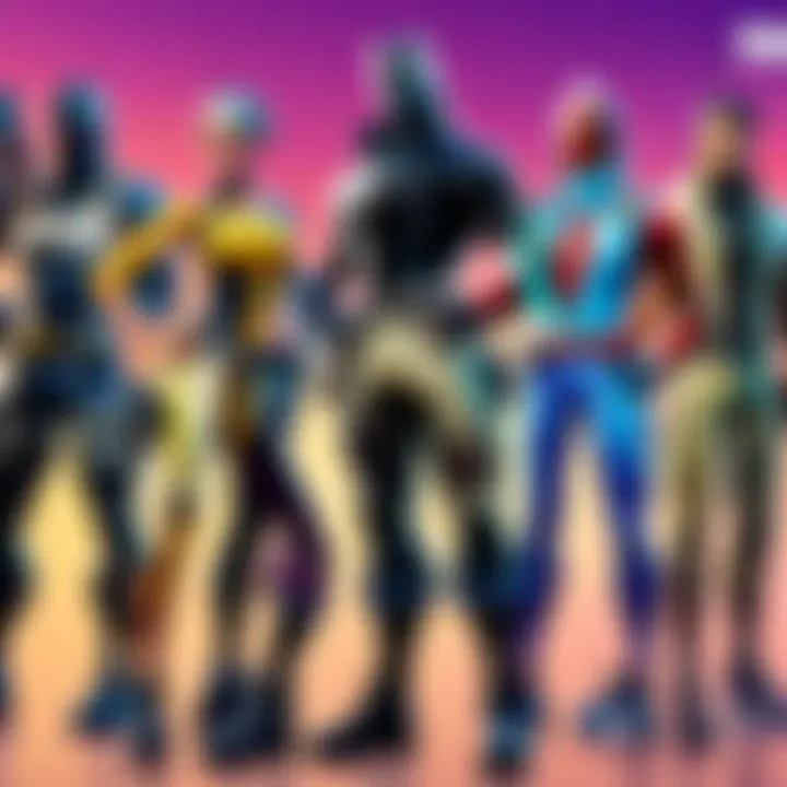 Creative depiction of Fortnite characters on Android screen