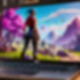 Acer Chromebook displaying Fortnite gameplay