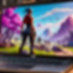 Acer Chromebook displaying Fortnite gameplay