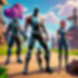 Artistic representation of Fortnite digital invitation design elements