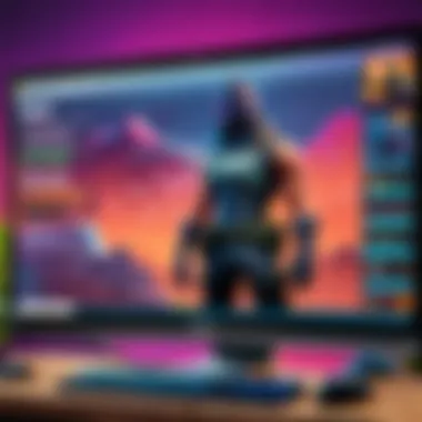 Fortnite game interface on computer screen