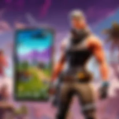 Mobile phone with Fortnite download options