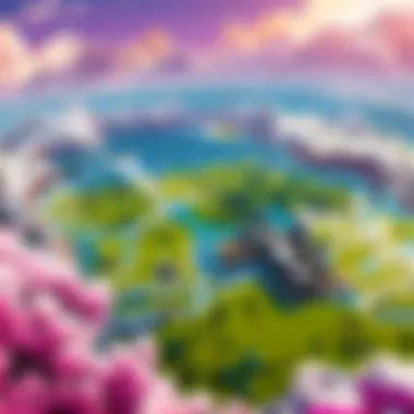 The Expansive Battle Royale Map of Fortnite A vibrant depiction of the Fortnite battle royale map showcasing diverse terrains and locations