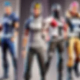 Diverse Fortnite characters strategizing in a vibrant game environment