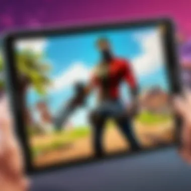 Immersive Fortnite Experience on Samsung Tablets Samsung tablet showcasing Fortnite gameplay