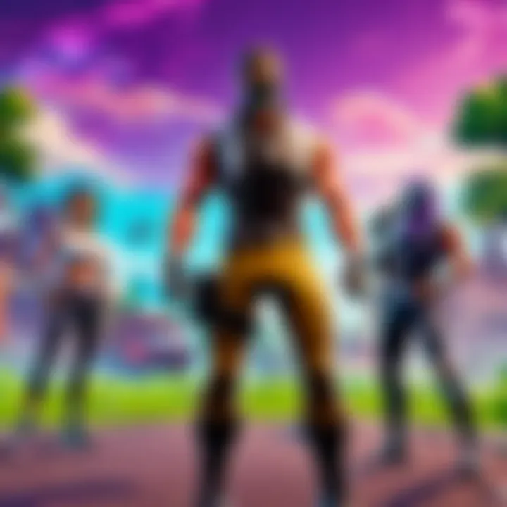 Group of players engaged in Fortnite on mobile