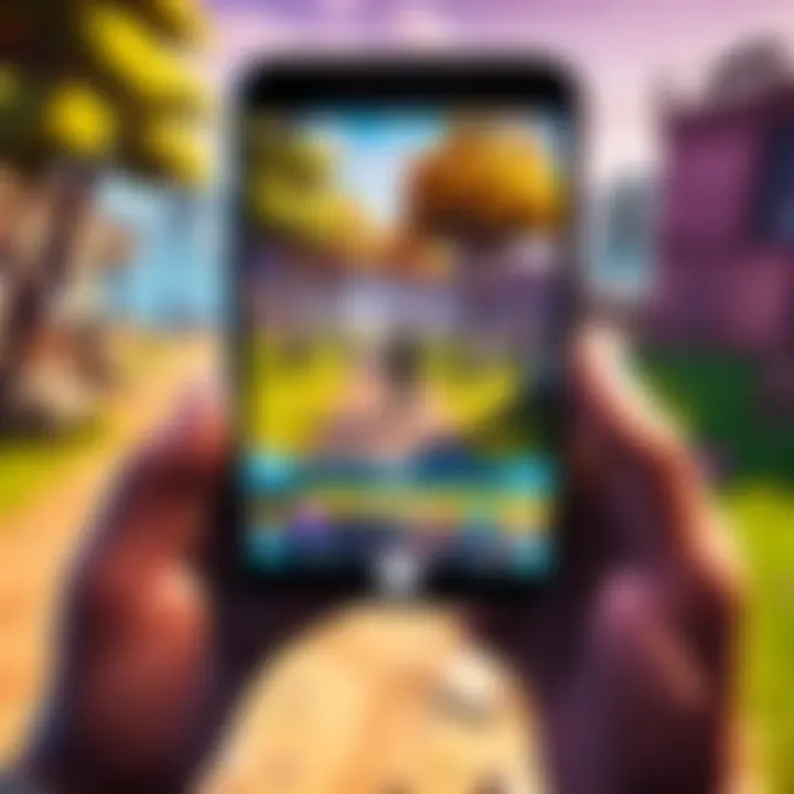 Fortnite gameplay on iPhone SE