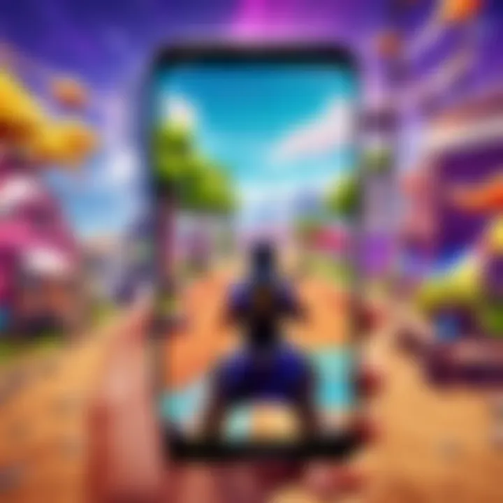 Fortnite gameplay on Samsung phone