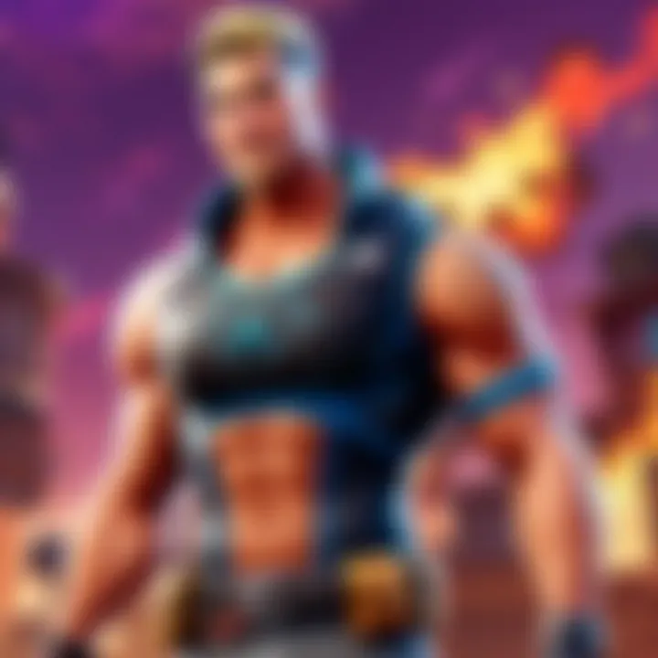 An immersive scene from Fortnite highlighting a character in an iconic skin during gameplay.