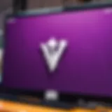 Illustration of Fortnite logo on computer screen