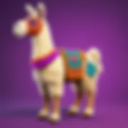 Colorful Fortnite Loot Llama Plush showcasing its intricate design