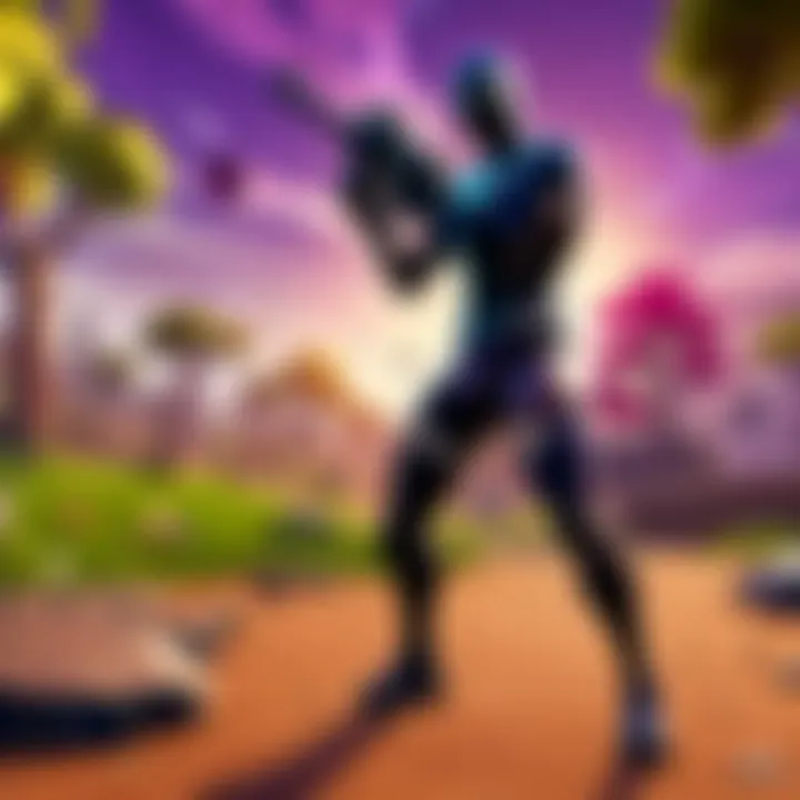 Creative depiction of Fortnite characters engaging in battle on an iPad