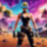 Creative artwork depicting Fortnite gameplay on an iPhone