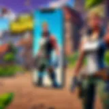 Fortnite mobile gameplay interface showcasing intricate graphics