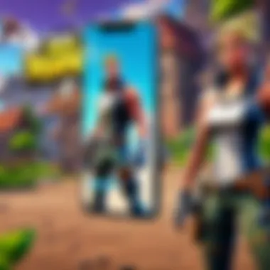 Intricate Graphics of Fortnite Mobile Fortnite mobile gameplay interface showcasing intricate graphics