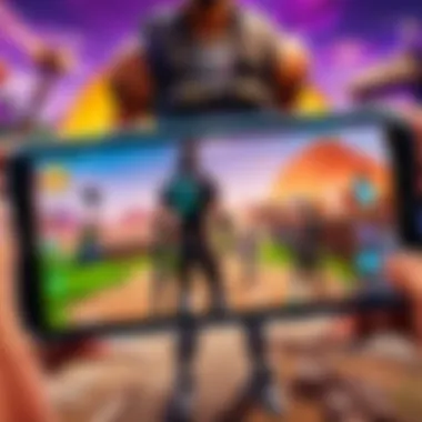 Fortnite on Samsung device showcasing gameplay