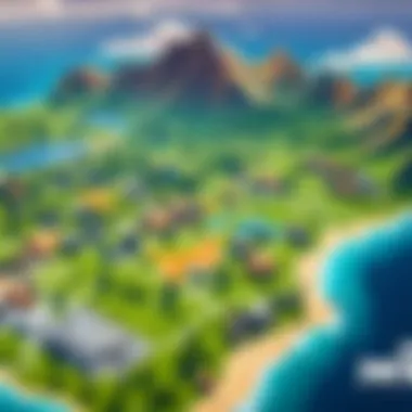 A strategic map highlighting key locations and hotspots within Fortnite.