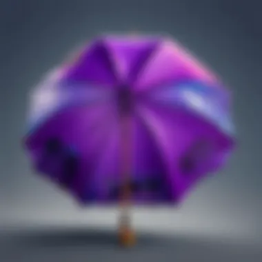 A colorful display of various Fortnite umbrellas showcasing their unique designs