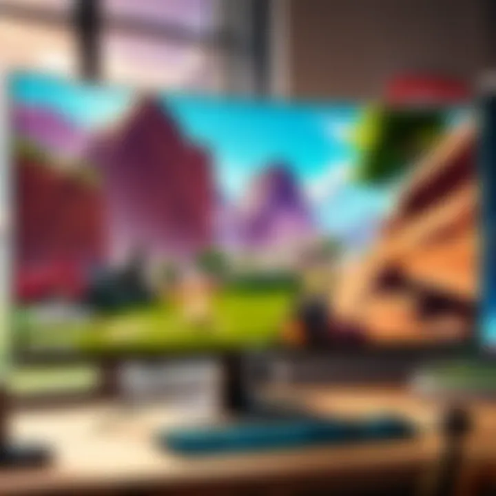 Innovative gaming monitor with enhanced visual display