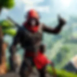 Laptop displaying Fortnite gameplay