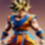 Goku in intense battle stance