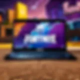 Fortnite logo displayed on a Chromebook screen
