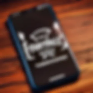 Fortnite logo on a smartphone screen