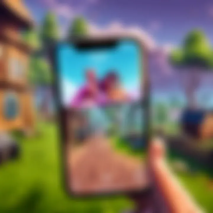 User navigating settings on a smartphone for Fortnite download