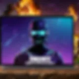 Fortnite logo on a Mac screen