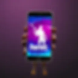 Fortnite logo on mobile device