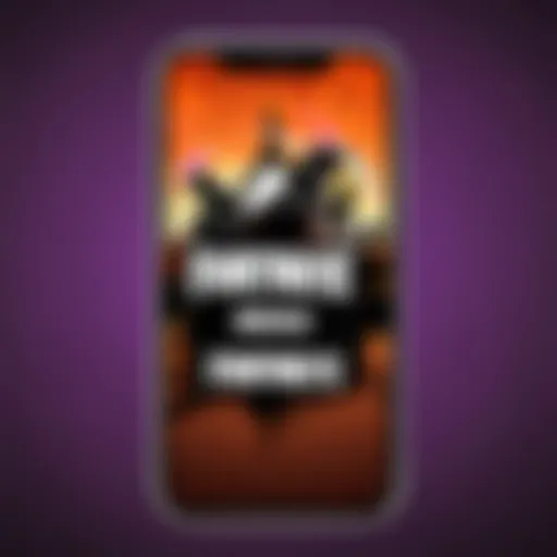 Fortnite logo displayed on an iPhone screen