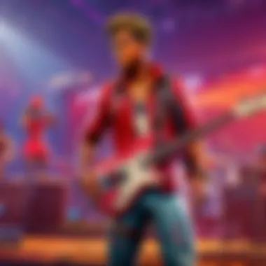 In-game concert by Bruno Mars in Fortnite world