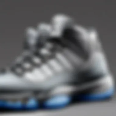 Close-up of Jordan XI Cool Grey Sneaker Sole