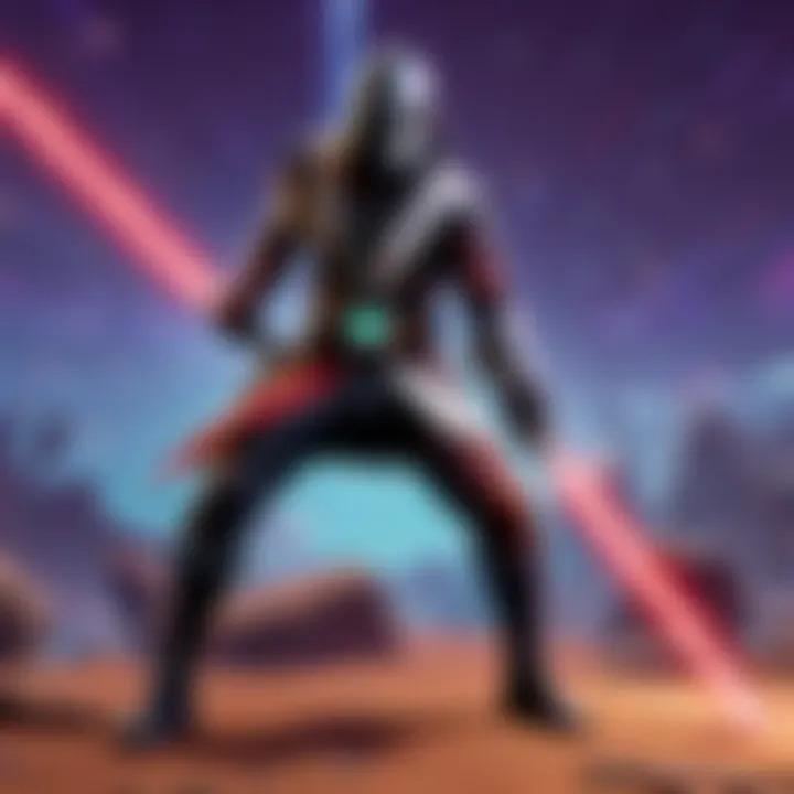 Strategic Lightsaber Duel in Fortnite