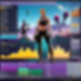 Dashboard showcasing various performance metrics in Fortnite