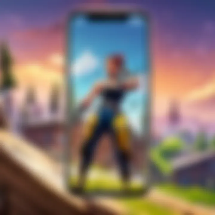 Smartphone displaying Fortnite app installation screen