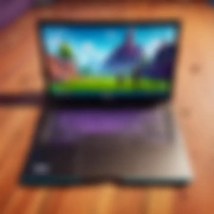 Portable gaming laptop perfect for on-the-go Fortnite gameplay