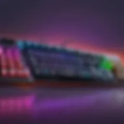 Gaming Keyboard with Vibrant RGB Lighting