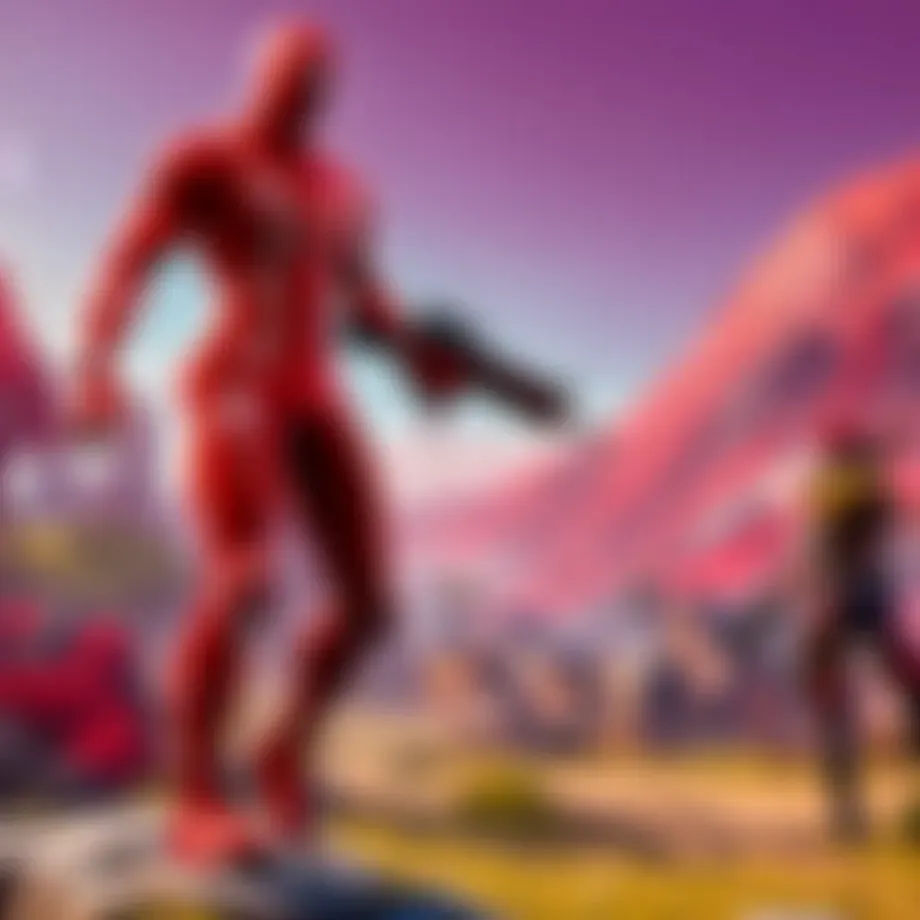 Dynamic battlefield showcasing intense gameplay in Fortnite