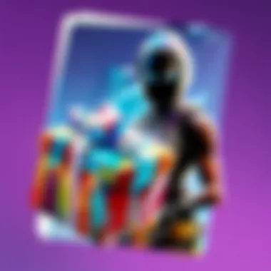 Illustration of a player redeeming a Fortnite gift card