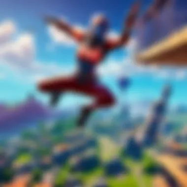 Glimpse of a player executing a precision jump from a Skybase