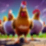 Strategic Battle Formation in Chicken Royale