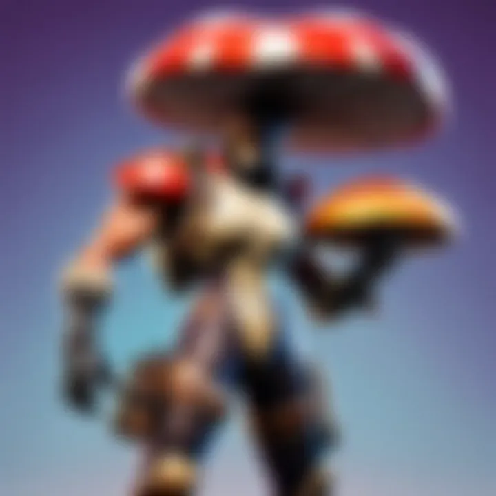 Tactical Deployment of Mushroom Prop in Fortnite Gameplay