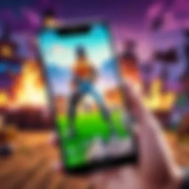 Affordable smartphone displaying Fortnite gameplay