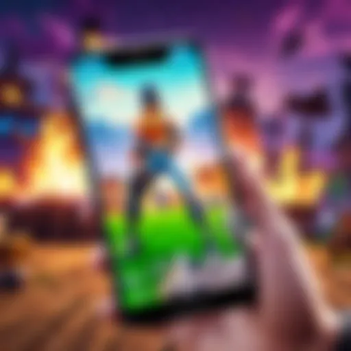 Affordable smartphone displaying Fortnite gameplay