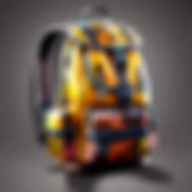 A close-up of a custom Fortnite backpack emphasizing personalization options.