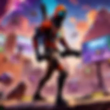 Gamer Using VPN While Playing Fortnite A gamer immersed in Fortnite gameplay with a VPN interface displayed on the screen